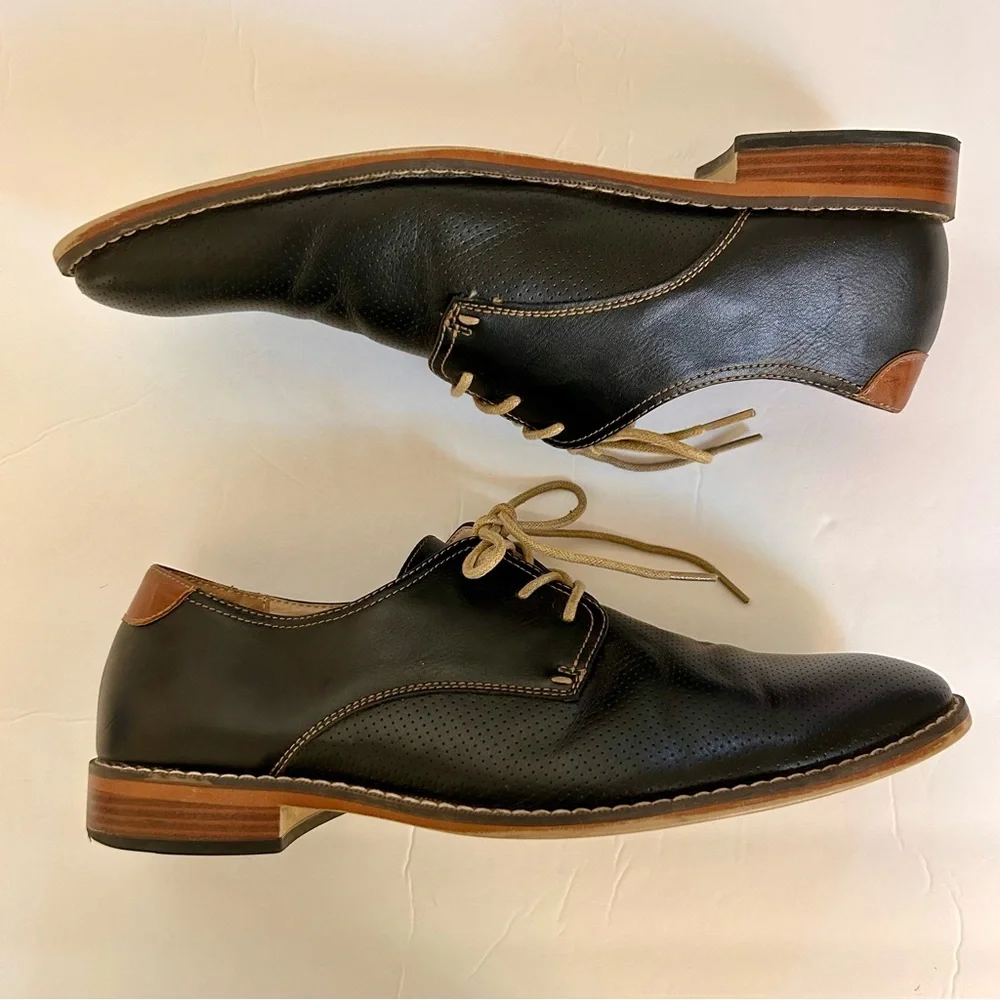Steve Madden Men’s Chelan Oxford Dress Shoe, Black, 10.5M